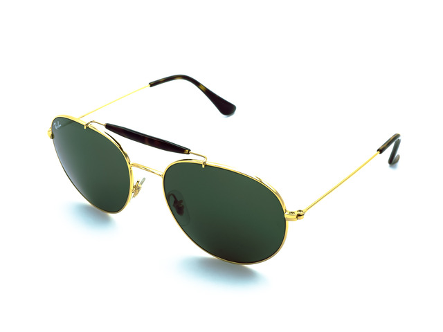 Сонцезахисні окуляри Ray-Ban Highstreet RB 3540 001 56 мм. TINTED GREEN. Фото 2
