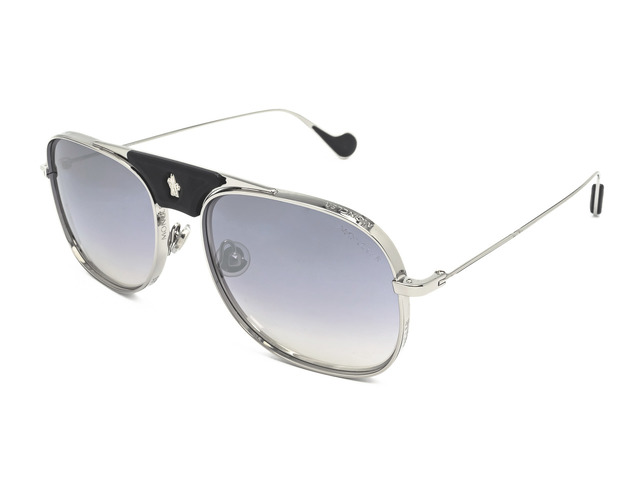Сонцезахисні окуляри MONCLER ML 0104 16C 57 мм. GRADIENT MIRROR SILVER . Фото 2