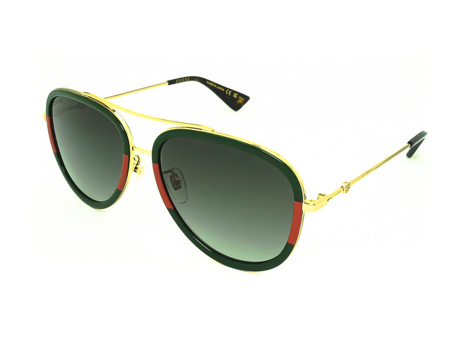 Сонцезахисні окуляри GUCCI GG0062S 003 57 мм. GRADIENT GREEN. Фото 2