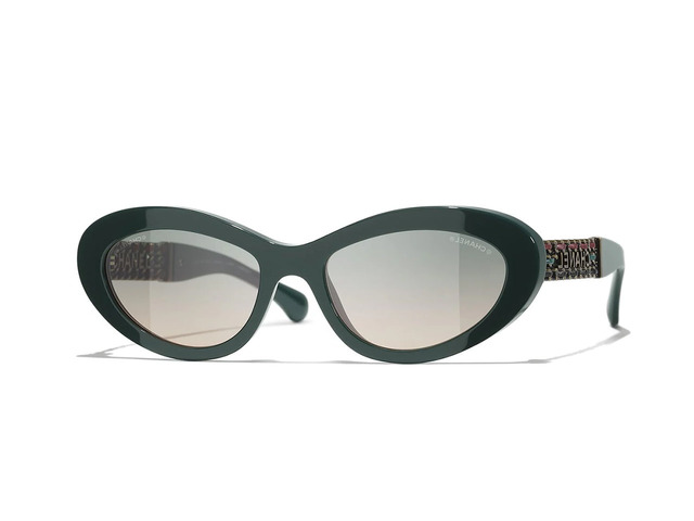 Сонцезахисні окуляри CHANEL 5538-Q c.1459/S3 54мм. GRADIENT GREEN. Фото 2