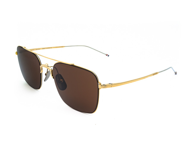 Сонцезахисні окуляри THOM BROWNE TBS 120-A-02 // GLD-SLV 53 мм. TINTED BROWN. Фото 2