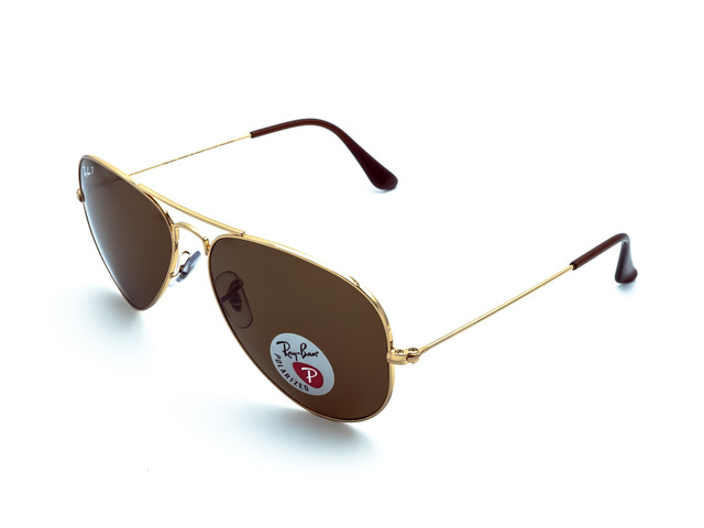 Сонцезахисні окуляри Ray-Ban Aviator Large Metal RB 3025 001/57 58 мм. TINTED BROWN POLAR. Фото 2