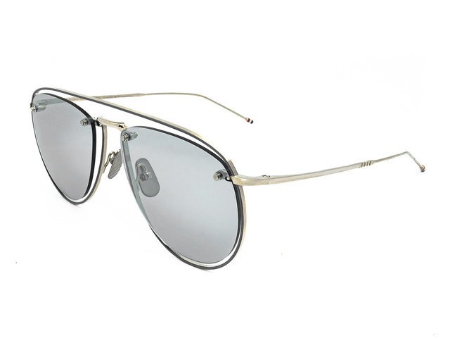 Сонцезахисні окуляри THOM BROWNE TBS 113-59-01 // SLV-GRY. Фото 2